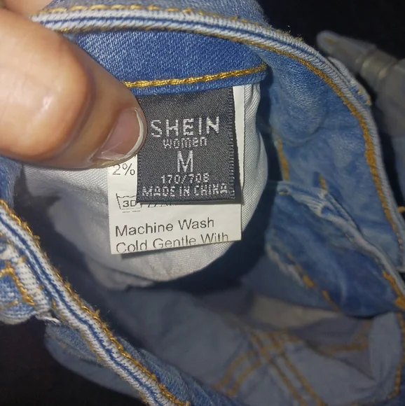 Shein Women light blue destroyed knee Fringe skinny jeans - Picture 11 of 12